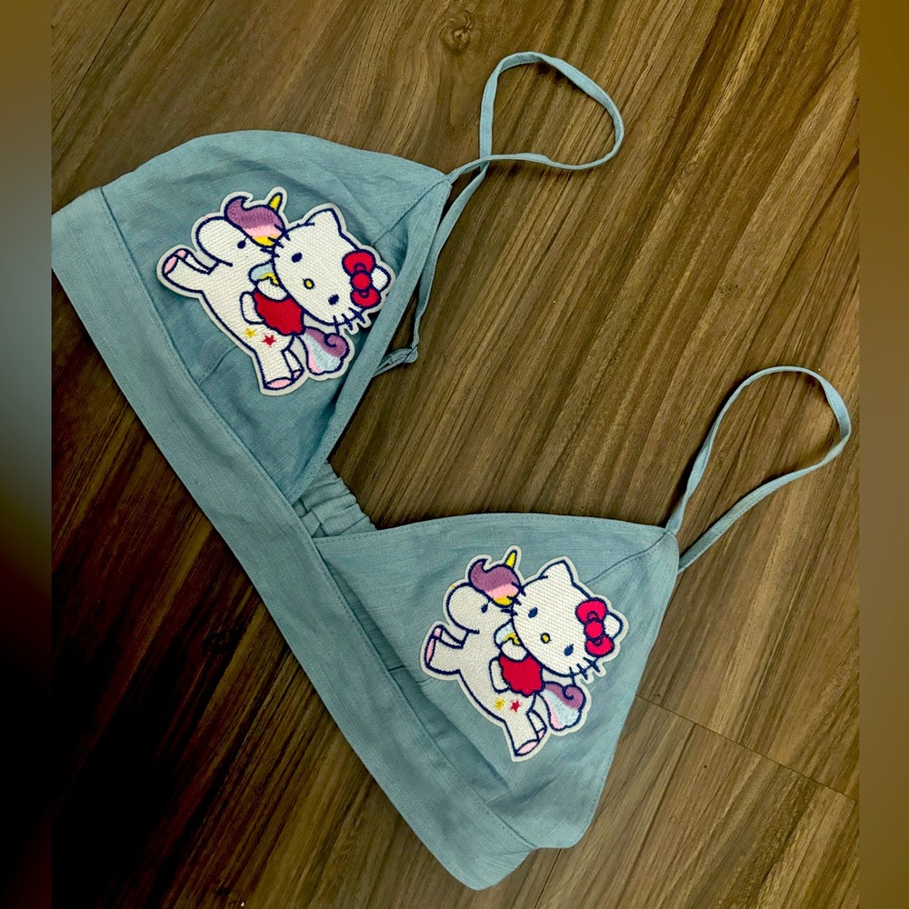Hello Kitty Denim Bralette Size M